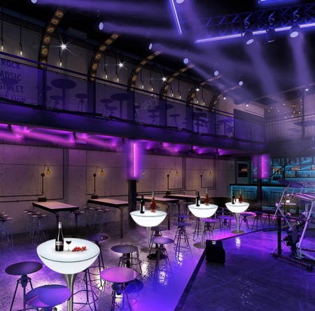 Стол светящийся круглый на металическом основании 80х80х56 Стол светящийся круглый на металическом основании 80х80х56